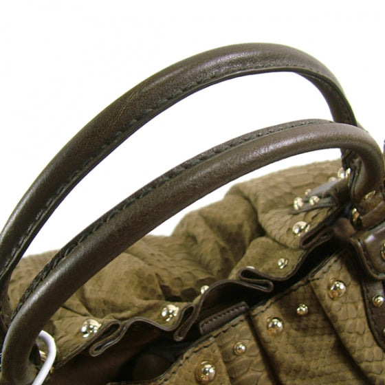 Python Studded Pelham Tote Brown