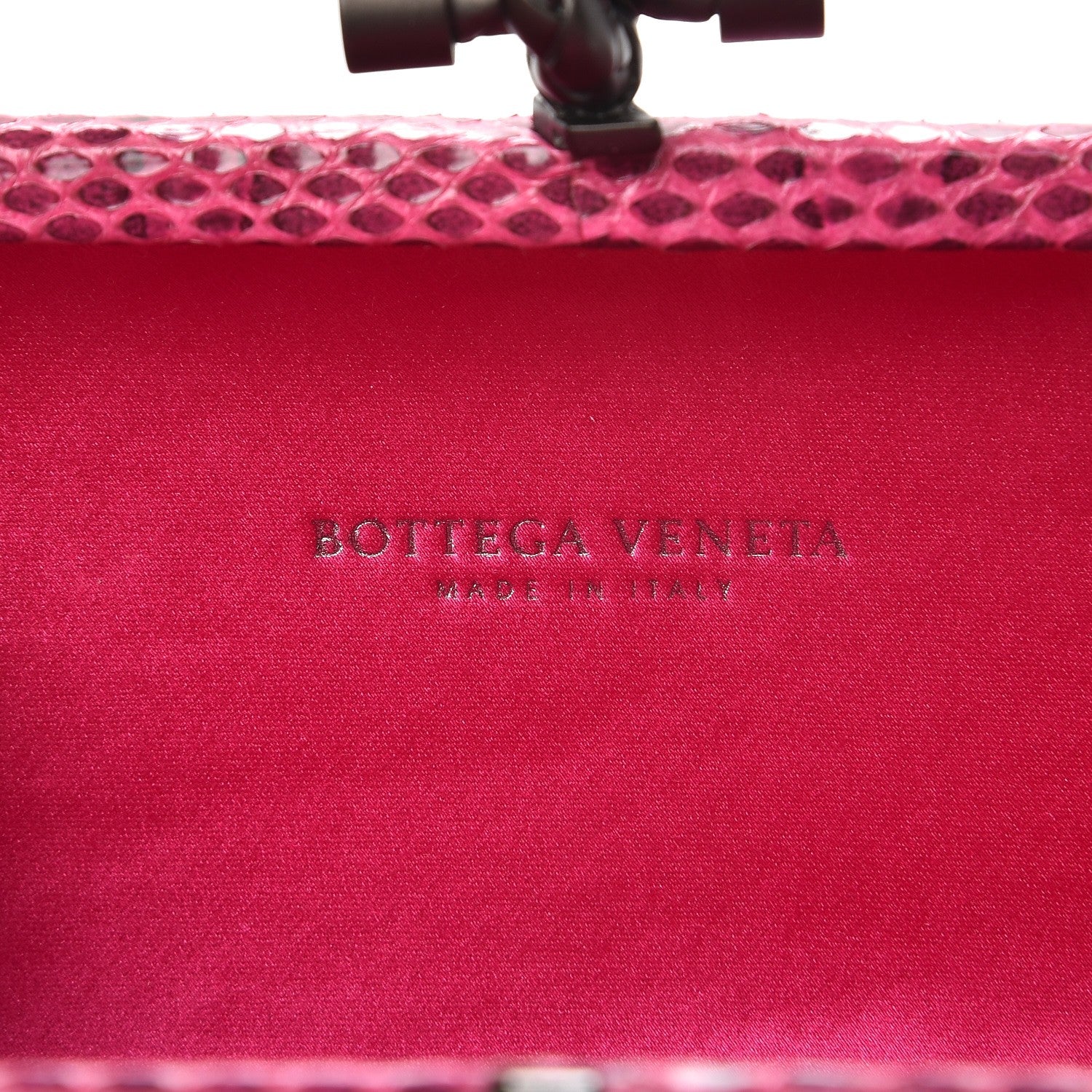 Bottega Veneta Satin Intreccio Impero Ayers Knot Clutch Rosa Shock 6 of 6
