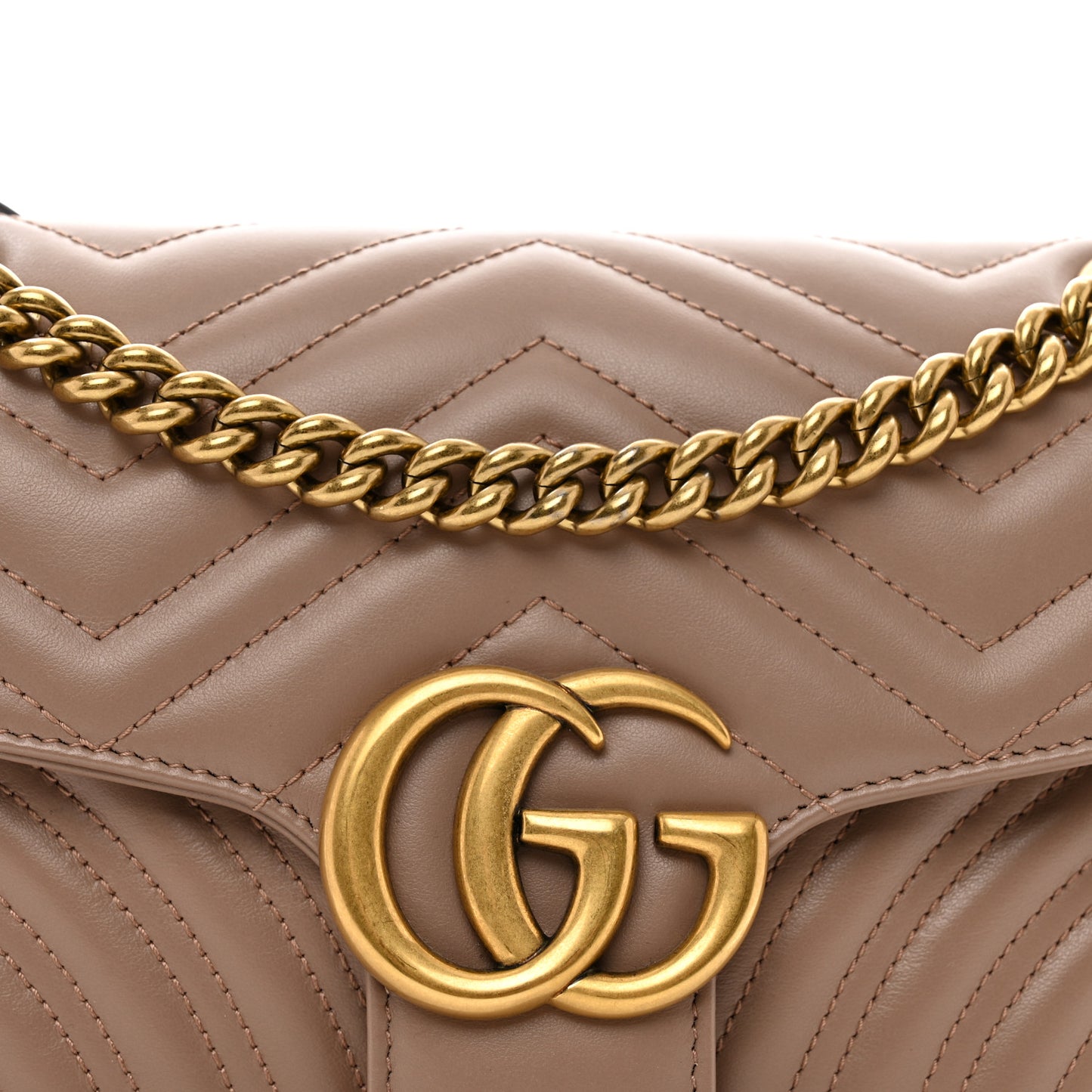 Calfskin Matelasse Small GG Marmont Shoulder Bag Porcelain Rose