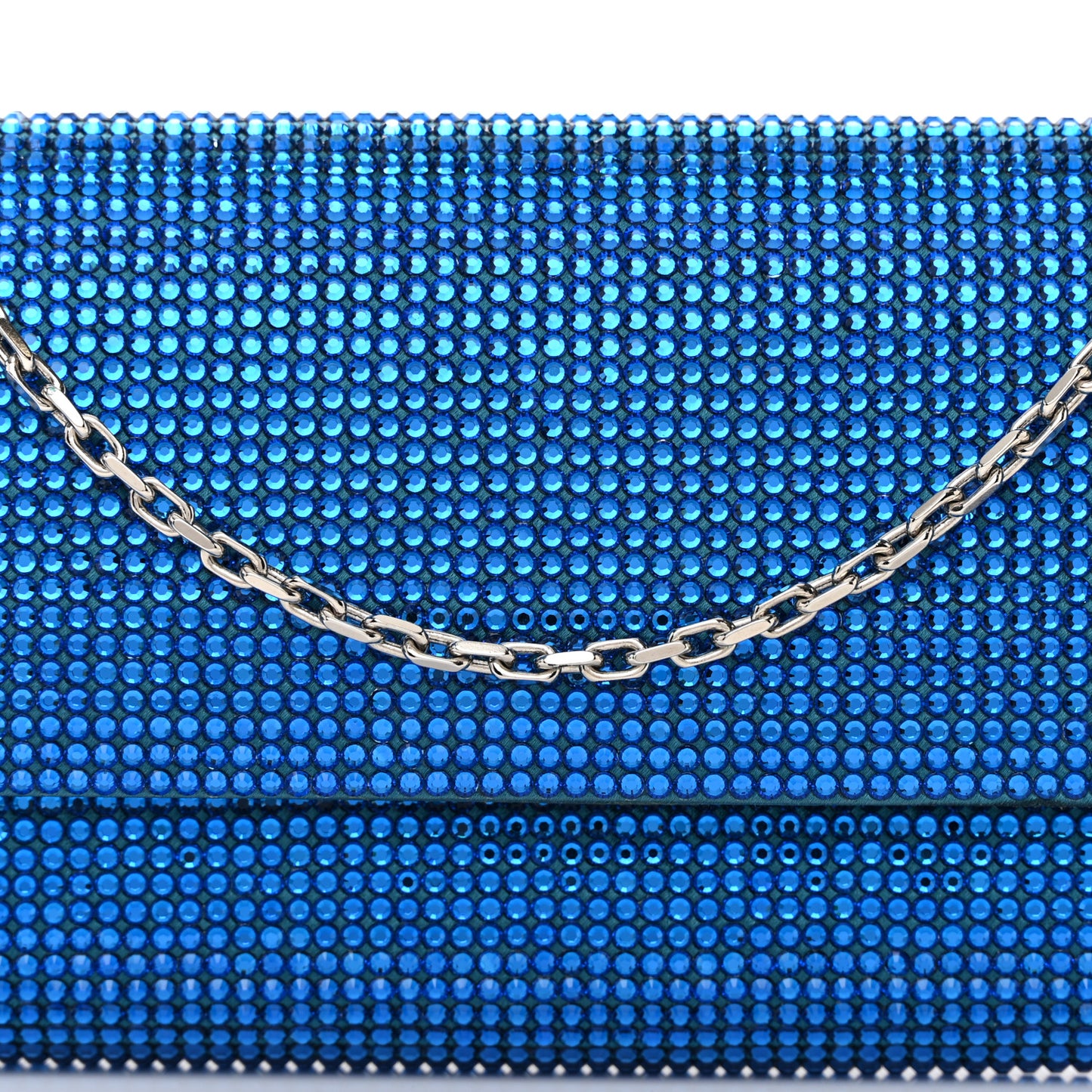 Swarovski Crystal Flap Clutch Capri Blue