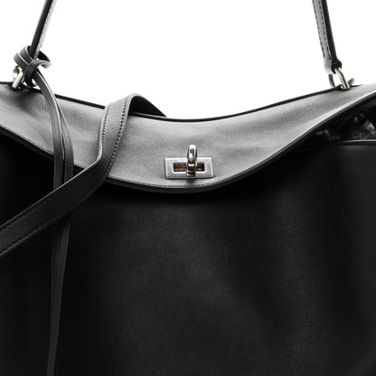 Balenciaga Natural Smooth Calfskin Medium Rodeo Top Handle Handbag Black 7 of 9