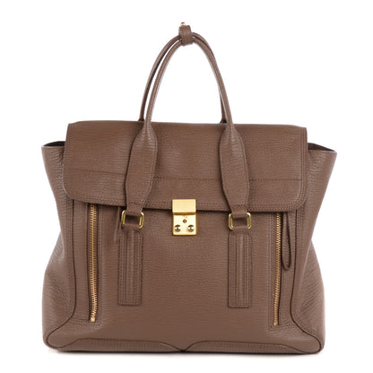 3.1 Phillip Lim 3.1 Textured Calfskin Large Pashli Satchel Taupe 1 of 12
