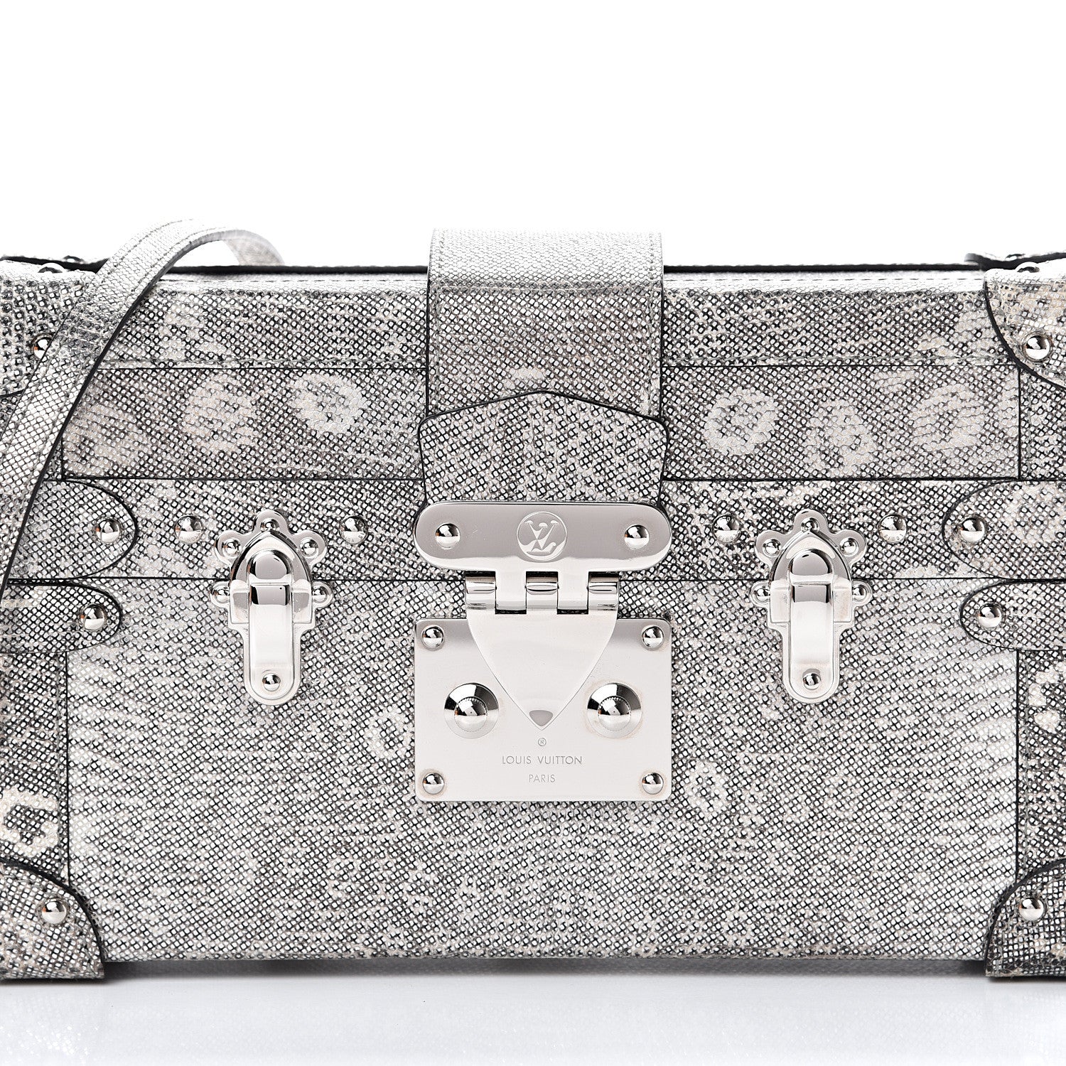 Louis Vuitton Lizard Petite Malle Silver 8 of 11