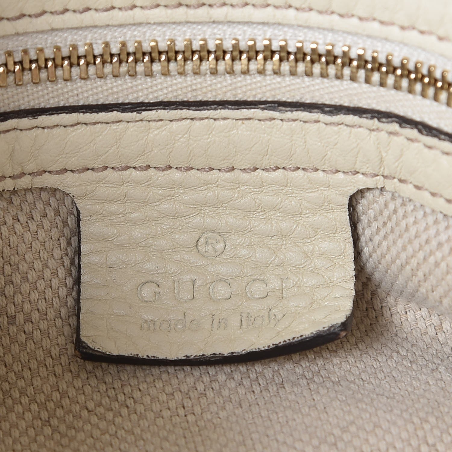 Gucci Pebbled Calfskin Medium Soho Chain Shoulder Bag Off White 6 of 16