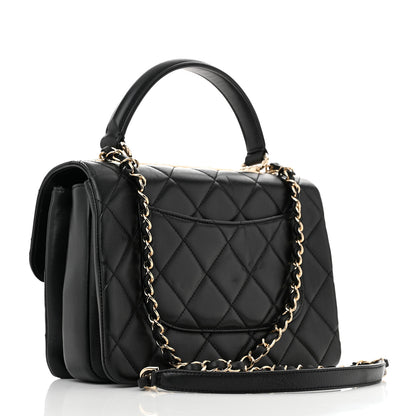 Chanel Lambskin Quilted Small Trendy CC Dual Handle Flap Bag Black 3 of 14