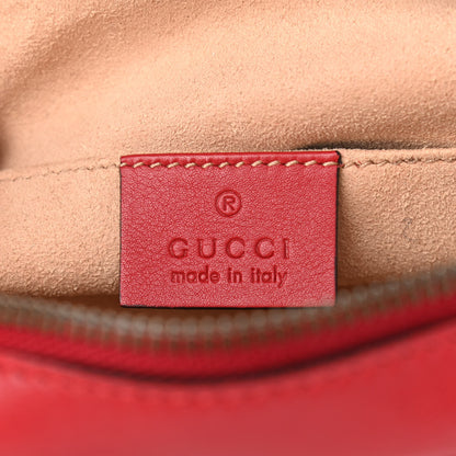 Gucci Calfskin Matelasse Small GG Marmont Chain Shoulder Bag Hibiscus Red 6 of 14