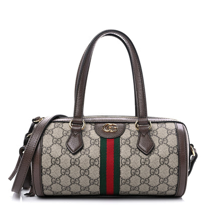 Gucci GG Supreme Monogram Web Small Ophidia Boston Bag Beige New Acero 1 of 12
