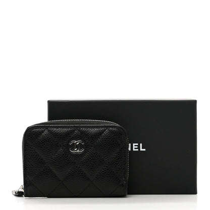 Chanel Caviar Quilted Zip Coin Purse Black 8 of 8
