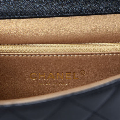 Chanel Lambskin Quilted Small Chic Pearls Flap Black 10 of 12