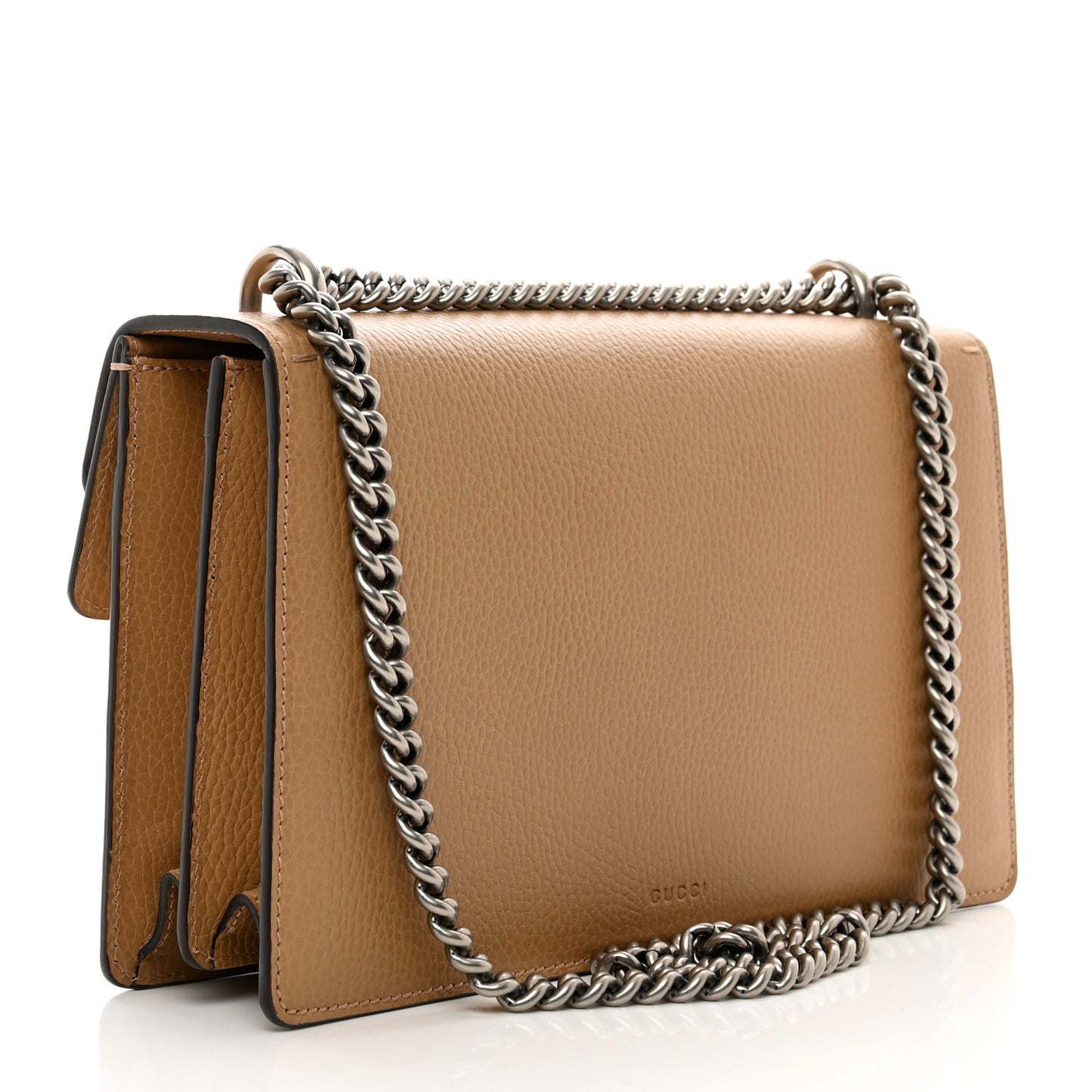 Dollar Calfskin Crystal Small Dionysus Shoulder Bag Natural Tan Black Diamond