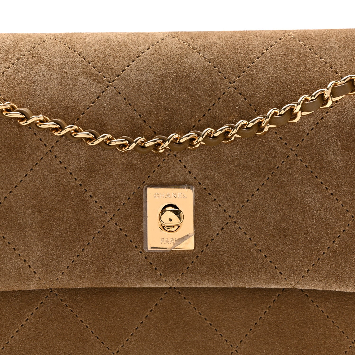 Chanel Suede Calfskin Quilted Eyes On You Flap Dark Beige 8 of 11
