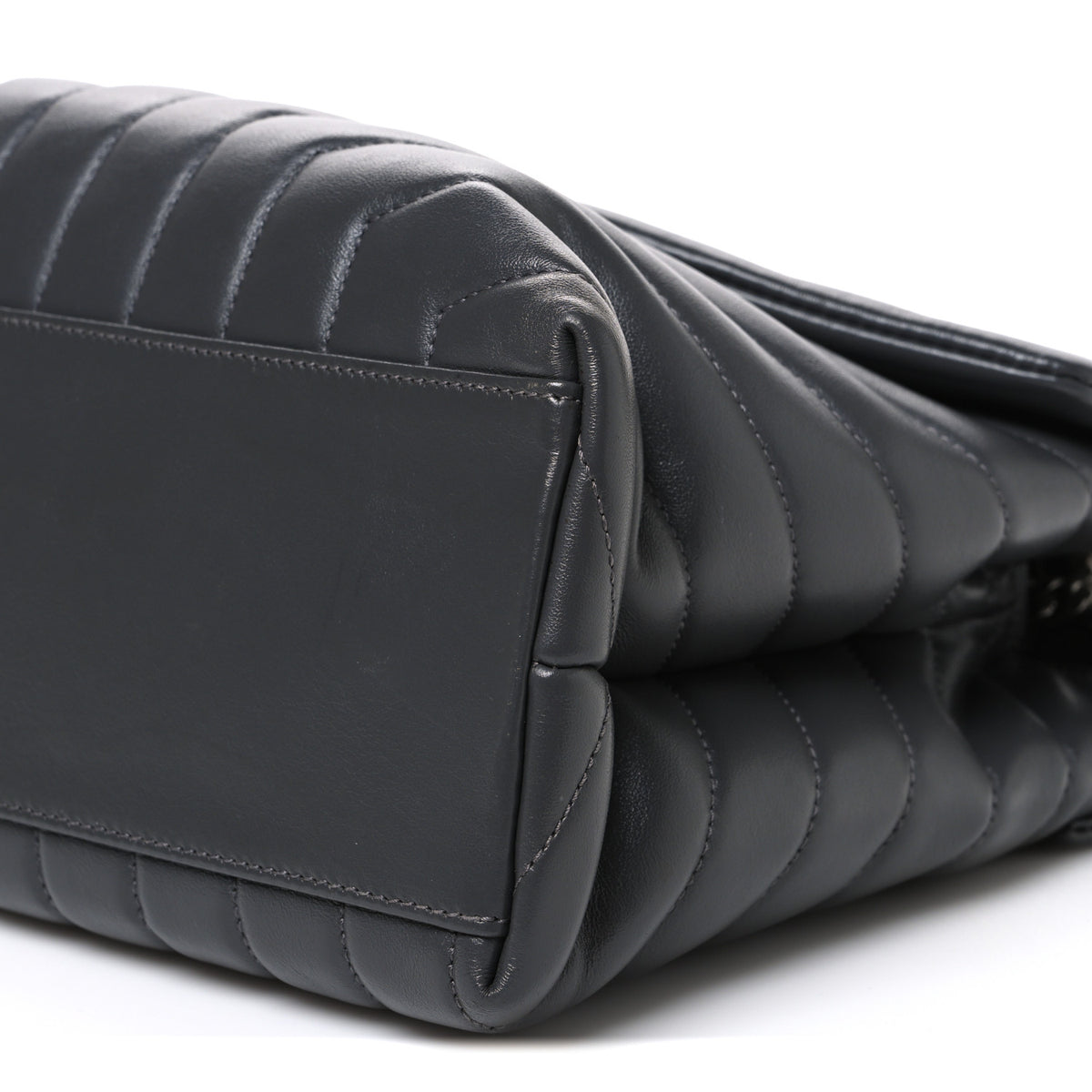 Calfskin Y Quilted Monogram Medium Loulou Chain Satchel Storm