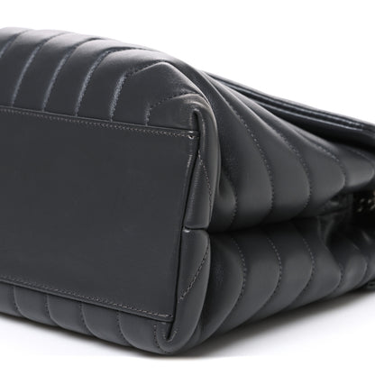 Saint Laurent Calfskin Y Quilted Monogram Medium Loulou Chain Satchel Storm 10 of 10