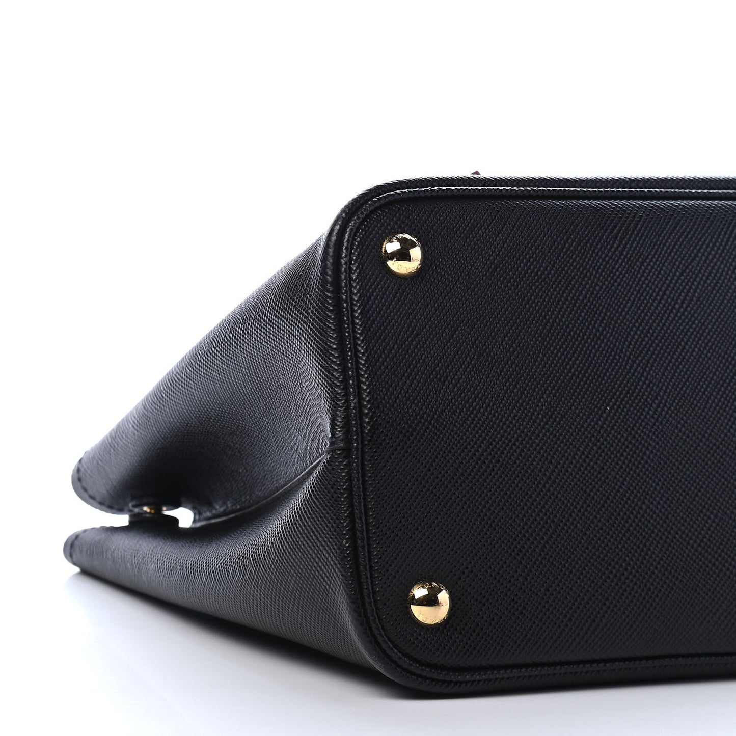 Saffiano Cuir Medium Double Bag Black Fuoco
