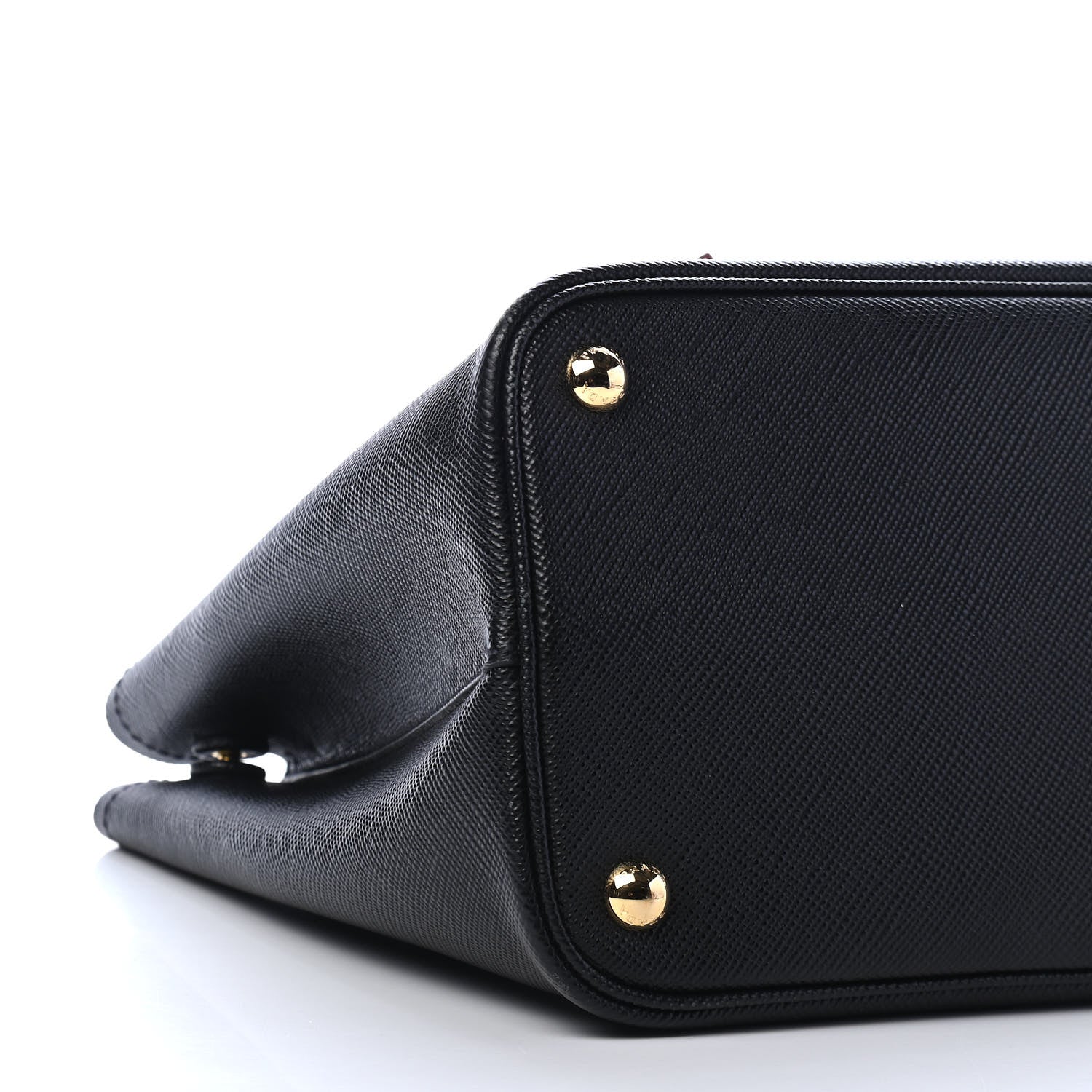 Prada Saffiano Cuir Medium Double Bag Black Fuoco 8 of 9