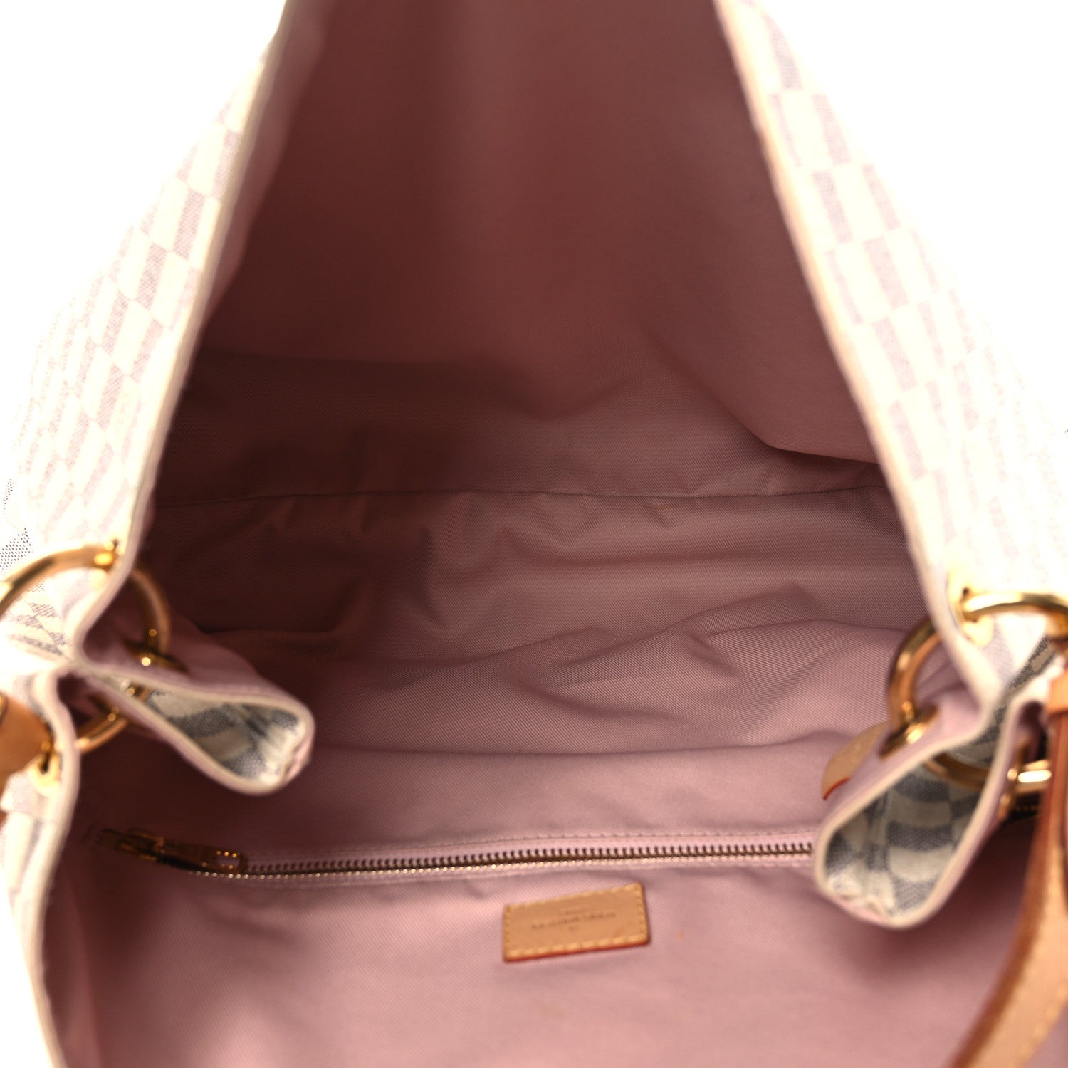 Louis Vuitton Damier Azur Graceful MM Rose Ballerine 5 of 16