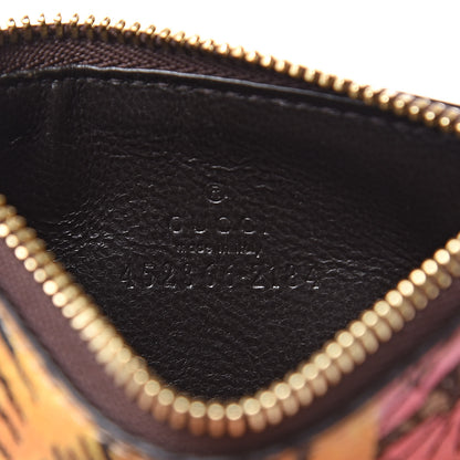 Gucci GG Supreme Monogram Bengal Coin Case Card Holder Beige Crop Pink New Acero 6 of 8