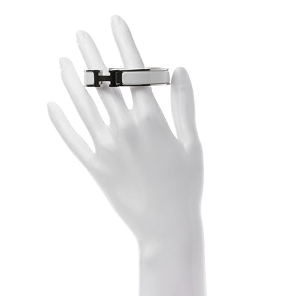 Hermes Enamel Narrow Clic Clac H Bracelet PM White 2 of 4