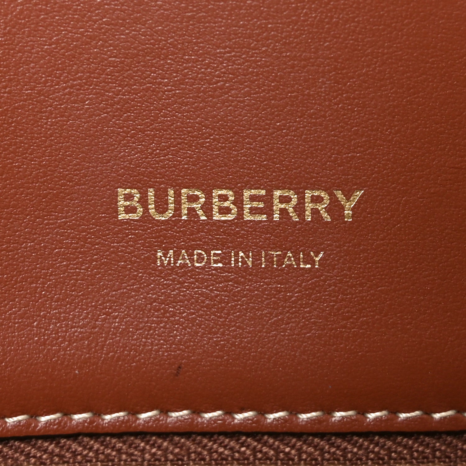 Burberry Calfskin Vintage Check Two Handle Title Bag Archive Beige 6 of 9