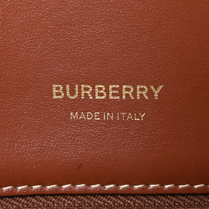 Burberry Calfskin Vintage Check Two Handle Title Bag Archive Beige 6 of 9