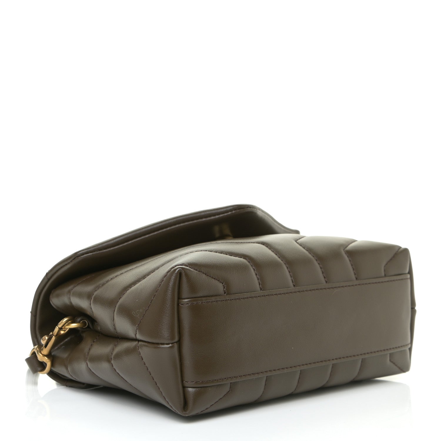 Saint Laurent Calfskin Y Quilted Monogram Toy Loulou Crossbody Bag Earth 4 of 16