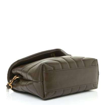Saint Laurent Calfskin Y Quilted Monogram Toy Loulou Crossbody Bag Earth 4 of 16