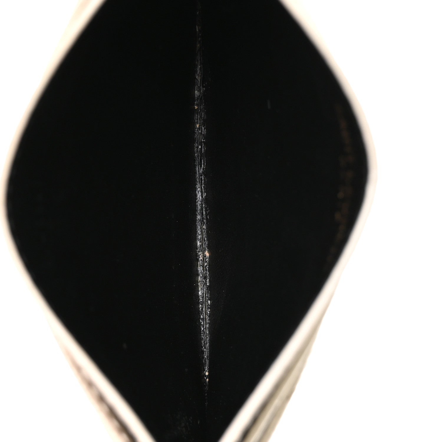 Saint Laurent Grain De Poudre Matelasse Chevron Monogram Credit Card Case Crema Soft 5 of 8