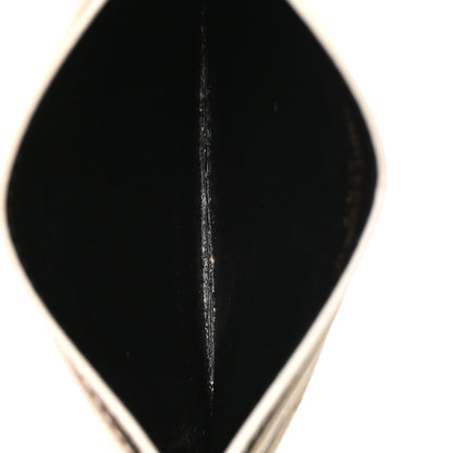 Saint Laurent Grain De Poudre Matelasse Chevron Monogram Credit Card Case Crema Soft 5 of 8