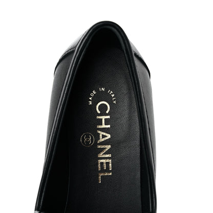 Chanel Lambskin Quilted CC Turnlock Loafers 38 Black 7 of 9