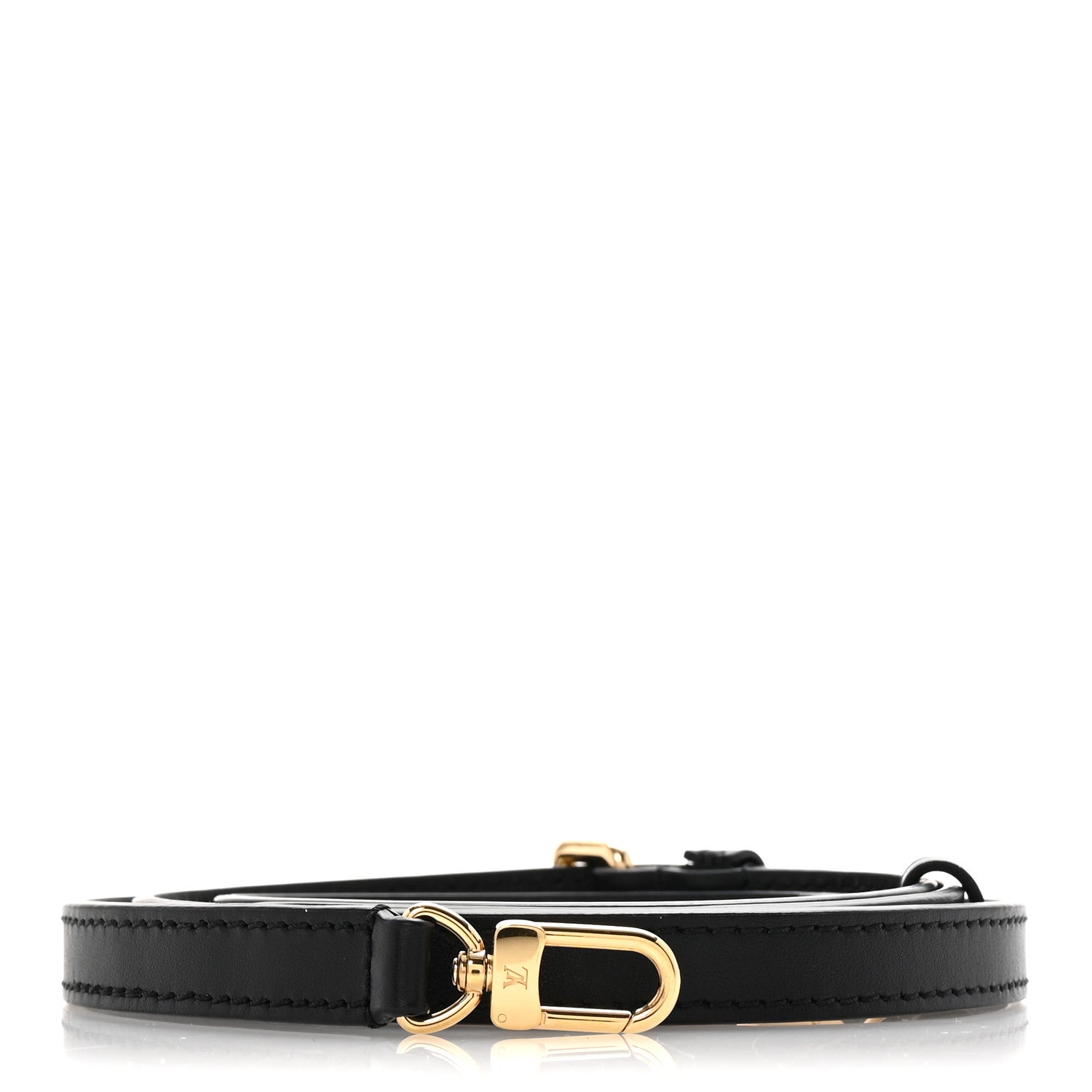 Louis Vuitton Calfskin 16mm Adjustable Shoulder Strap Black 1 of 4