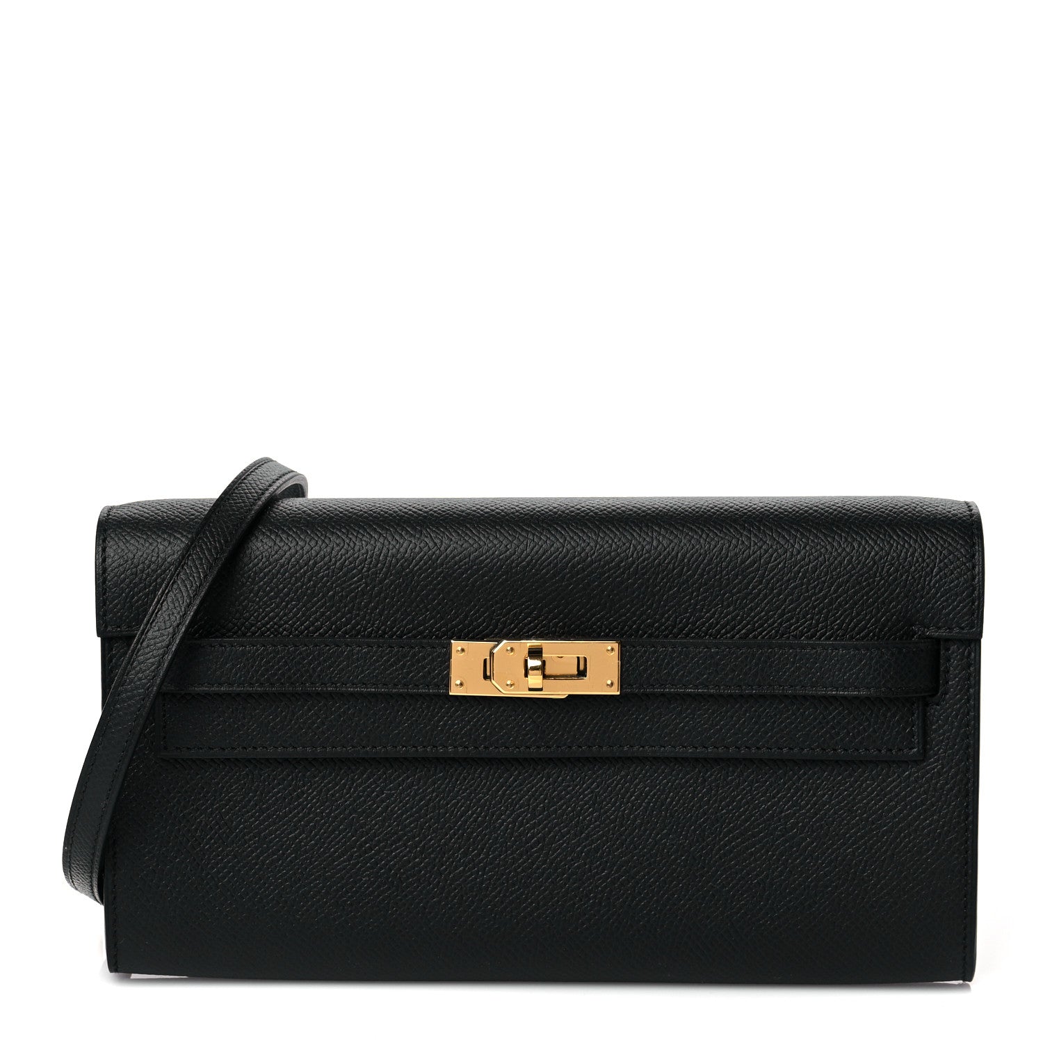 Hermes Epsom Kelly Wallet To Go Black 1 of 9