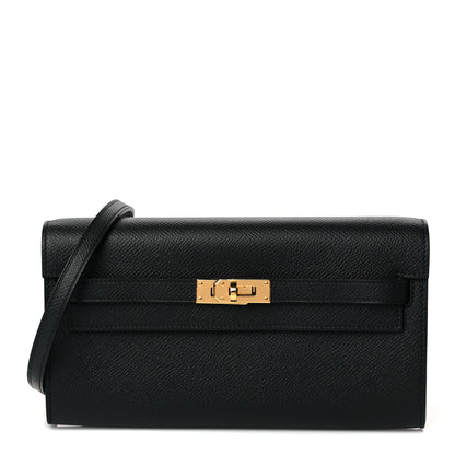 Hermes Epsom Kelly Wallet To Go Black 1 of 9