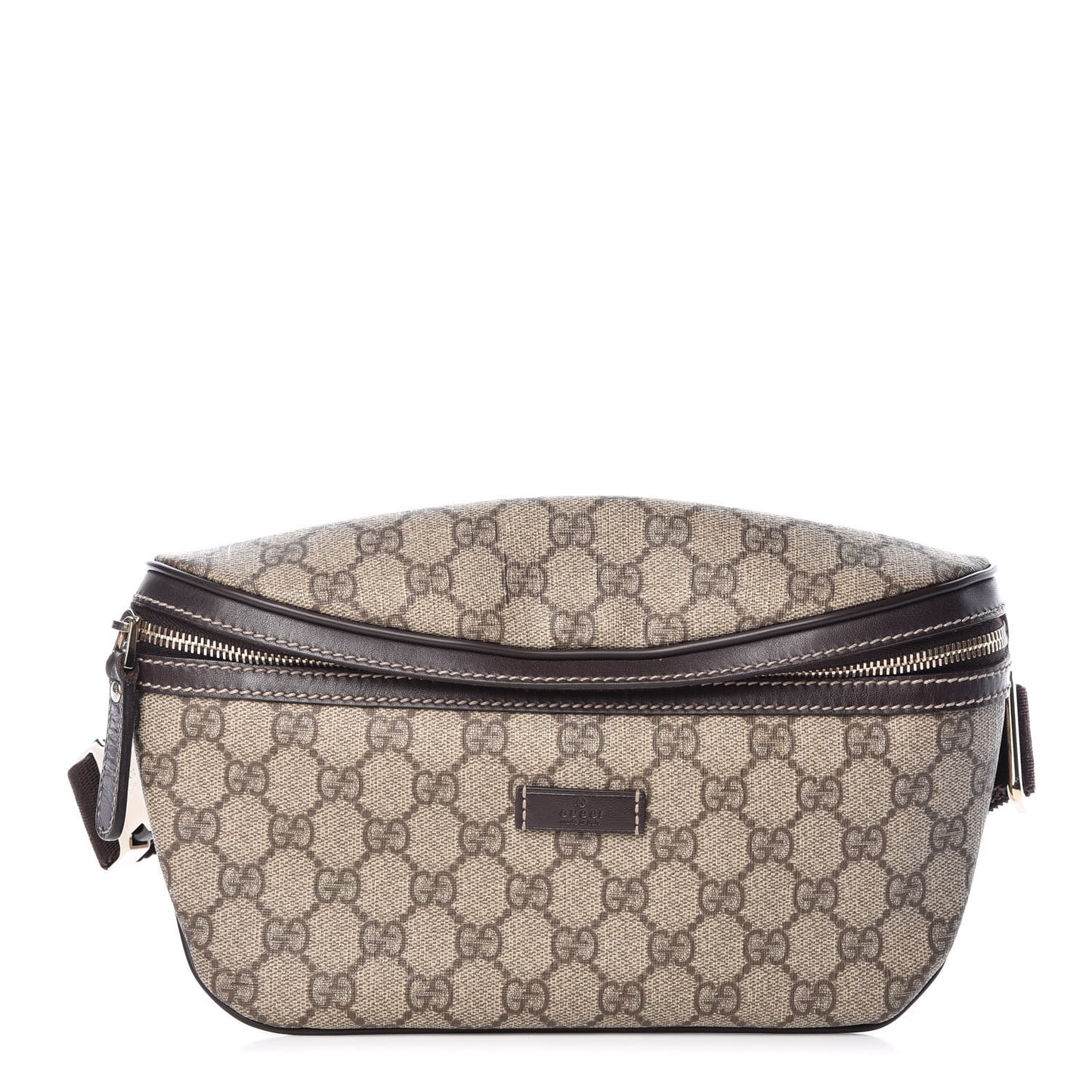 GG Supreme Monogram Belt Bag Dark Brown