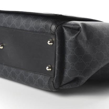 Gucci GG Supreme Monogram Web Messenger Diaper Bag Black Grey 7 of 17