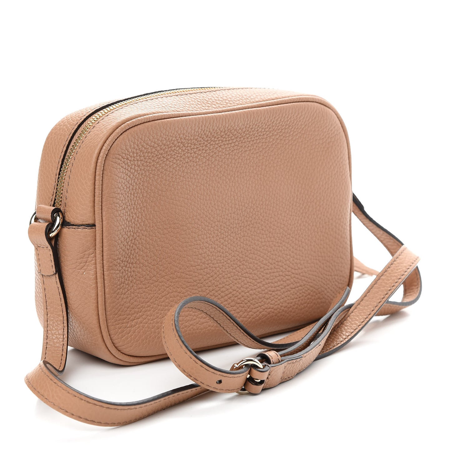 Pebbled Calfskin Small Soho Disco Bag Camelia