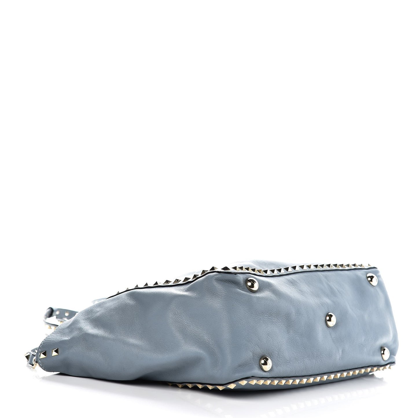 Vitello Medium Rockstud Tote Bright Blue