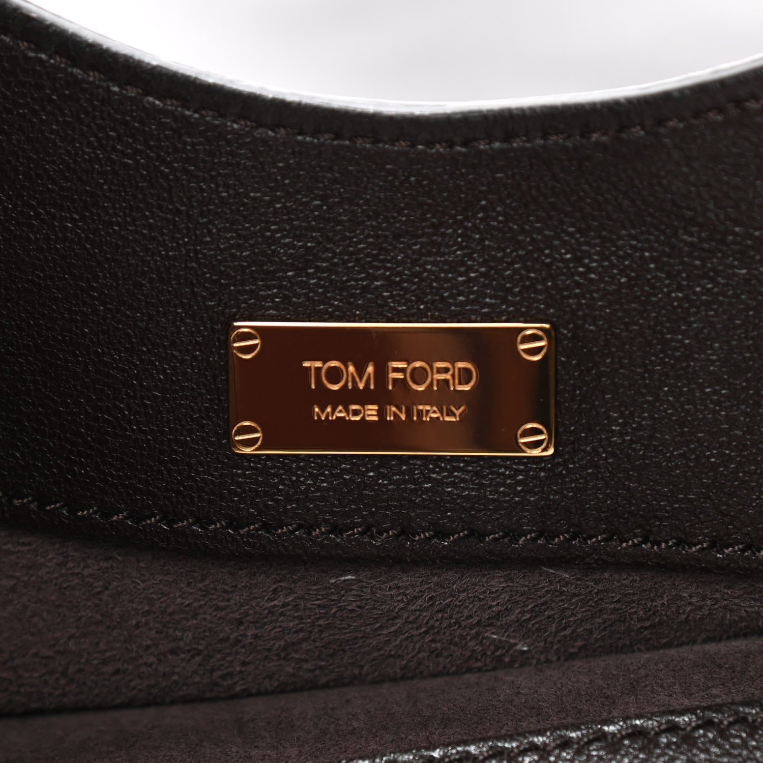 Tom Ford Alix Padlock Zip Shoulder Bag Brown 6 of 9