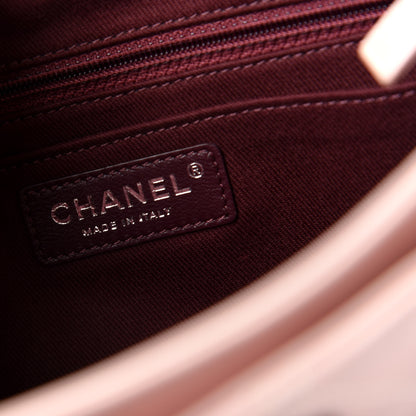 Chanel Glazed Calfskin Quilted Coco Pleats Clutch Light Pink 8 of 11