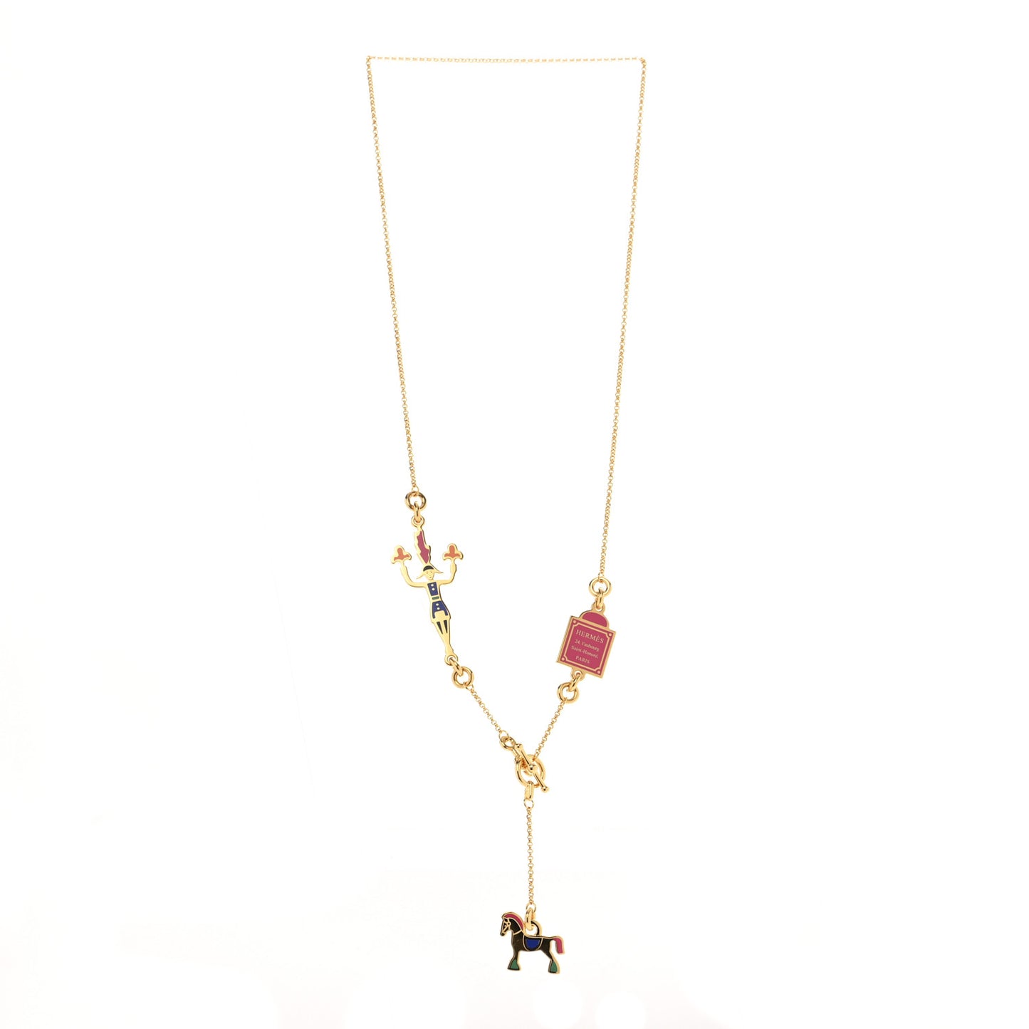 Metal Enamel Cheval Grand Parade Necklace Casaque
