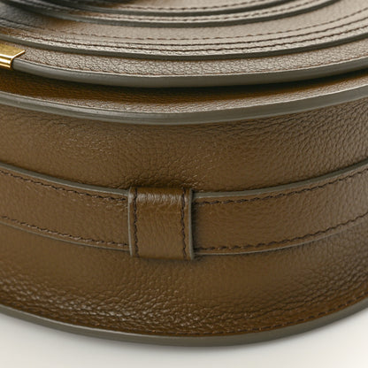 Chloe Grained Calfskin Small Marcie Saddle Bag Dark Khaki 9 of 9