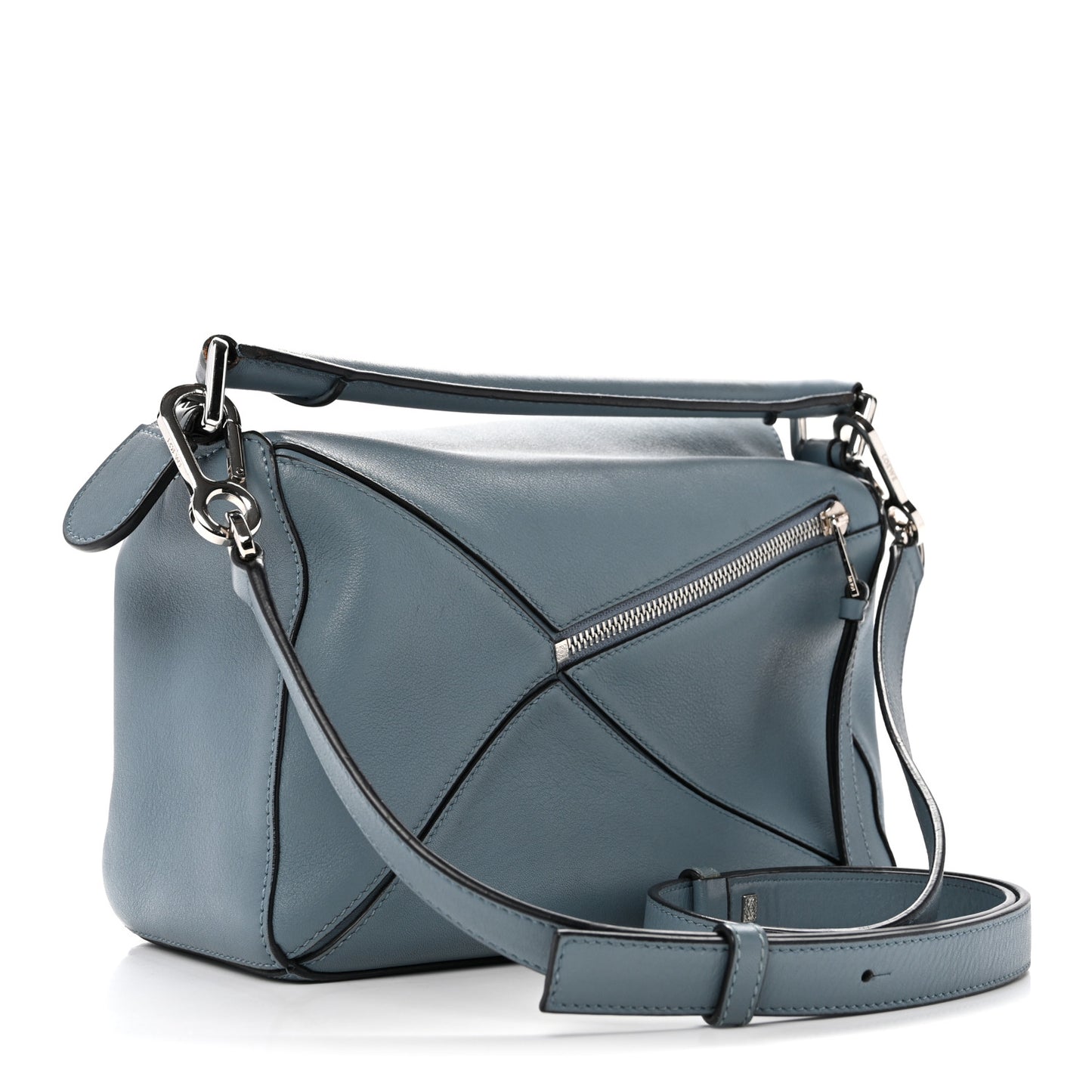 Calfskin Small Puzzle Bag Stone Blue