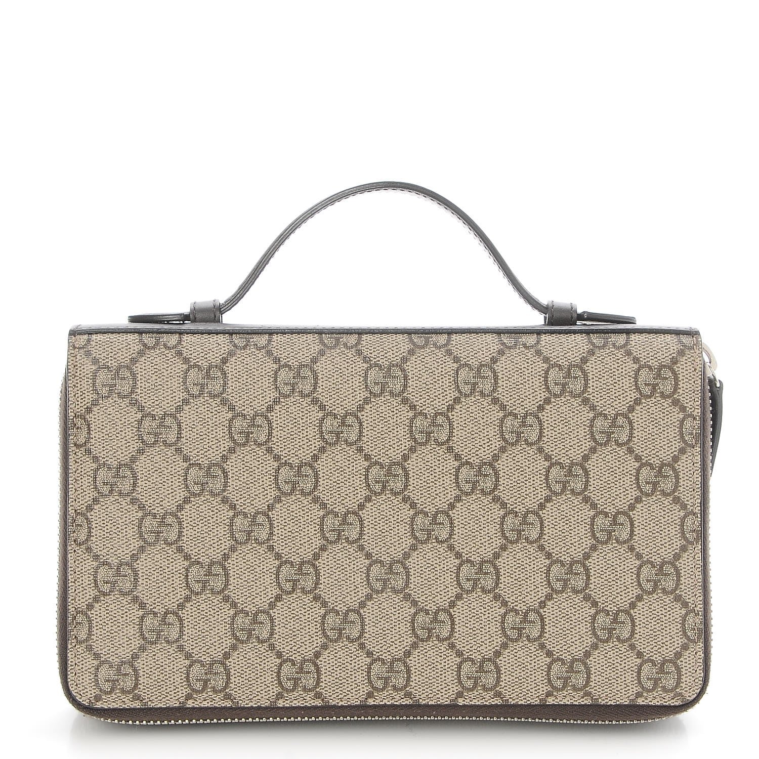 Gucci GG Supreme Monogram Travel Document Case Dark Brown 1 of 8