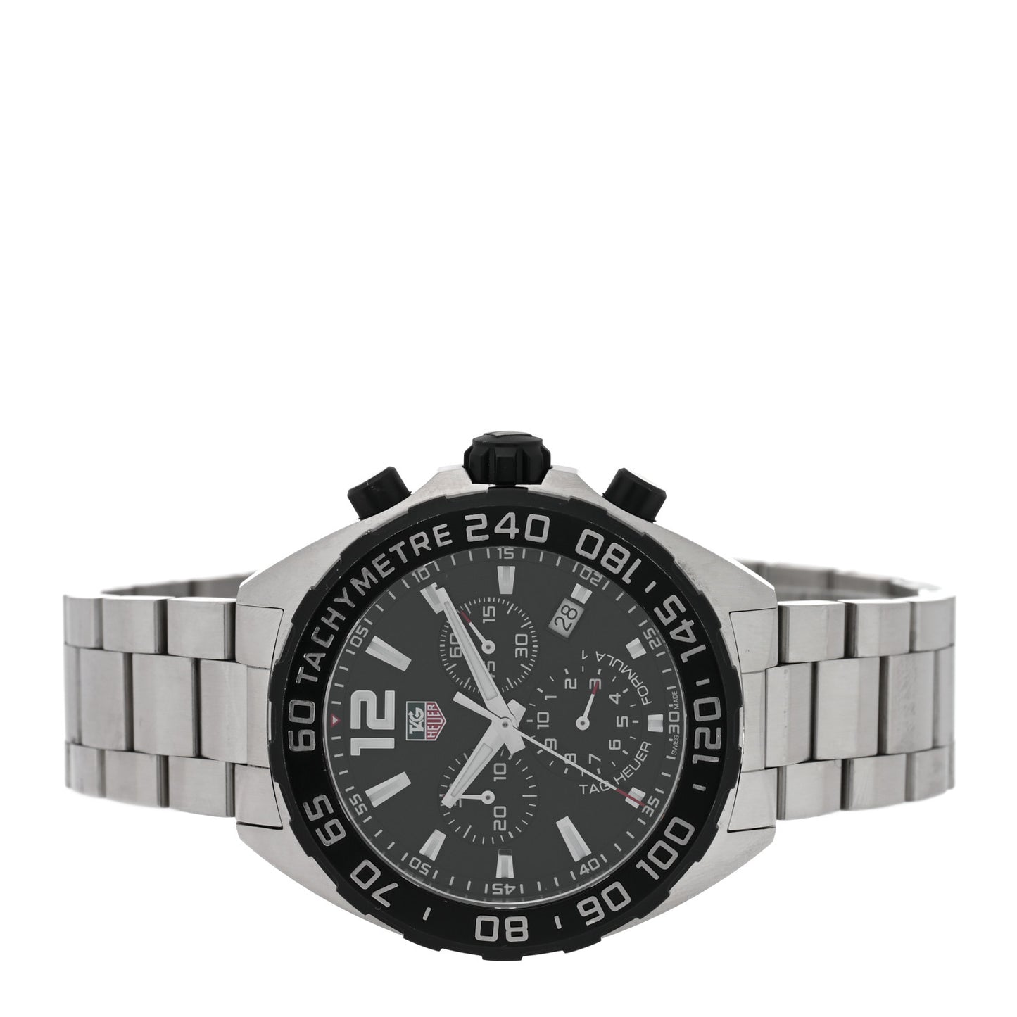 Stainless Steel 41mm Formula 1 Chronograph Quartz Watch Black CAZ1110
