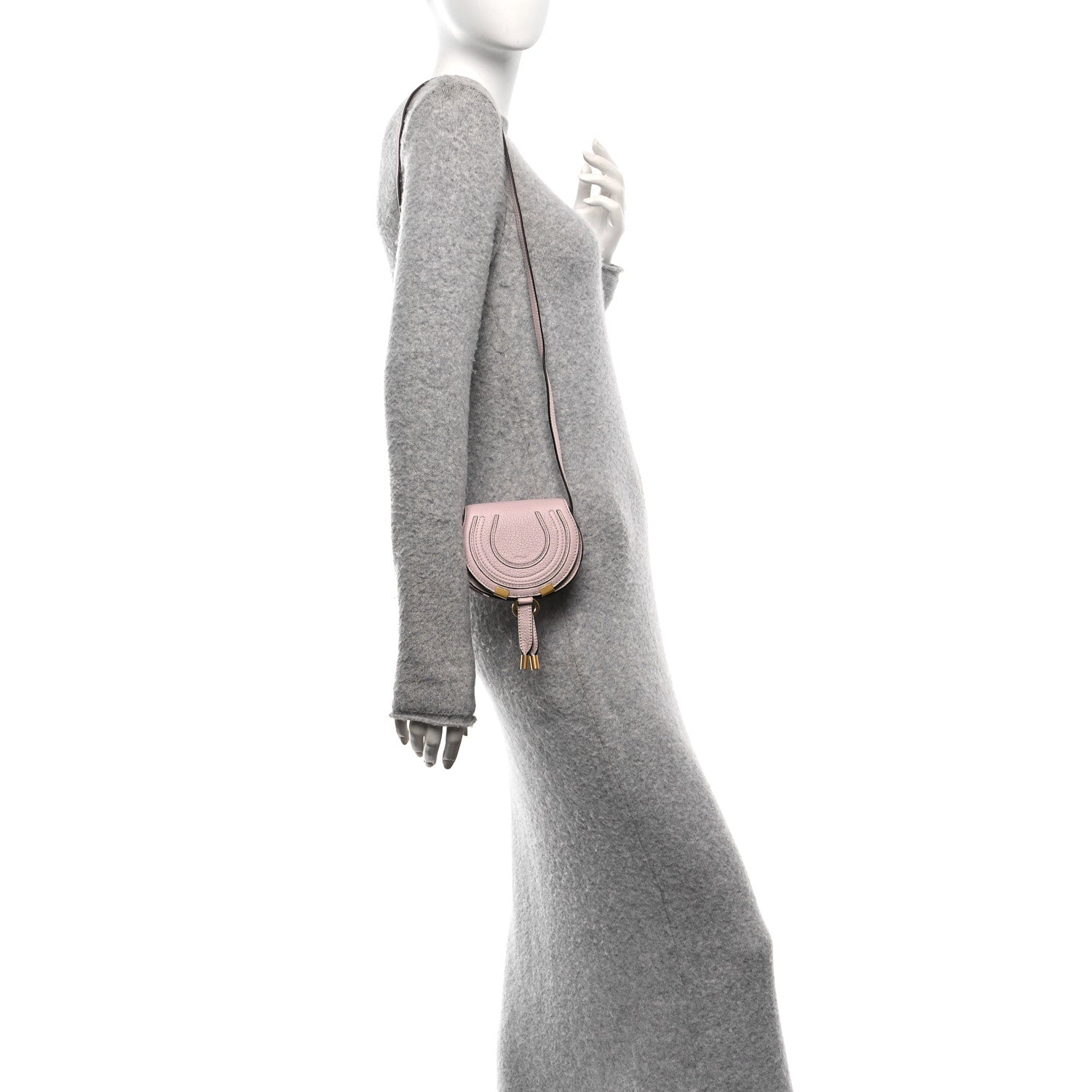 Chloe Calfskin Nano Marcie Saddle Bag Misty Lavender 2 of 9