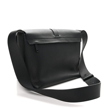 Salvatore Ferragamo Calfskin Gancini Twins 24 Messenger Bag Black 3 of 10