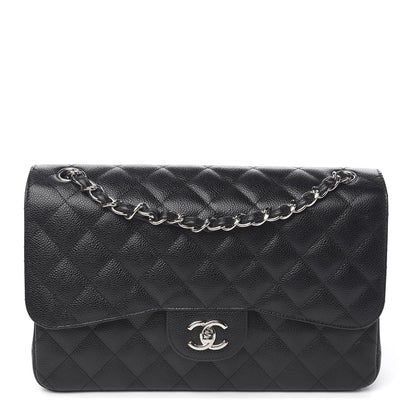 Chanel Caviar Quilted Jumbo Double Flap Black 1 of 10