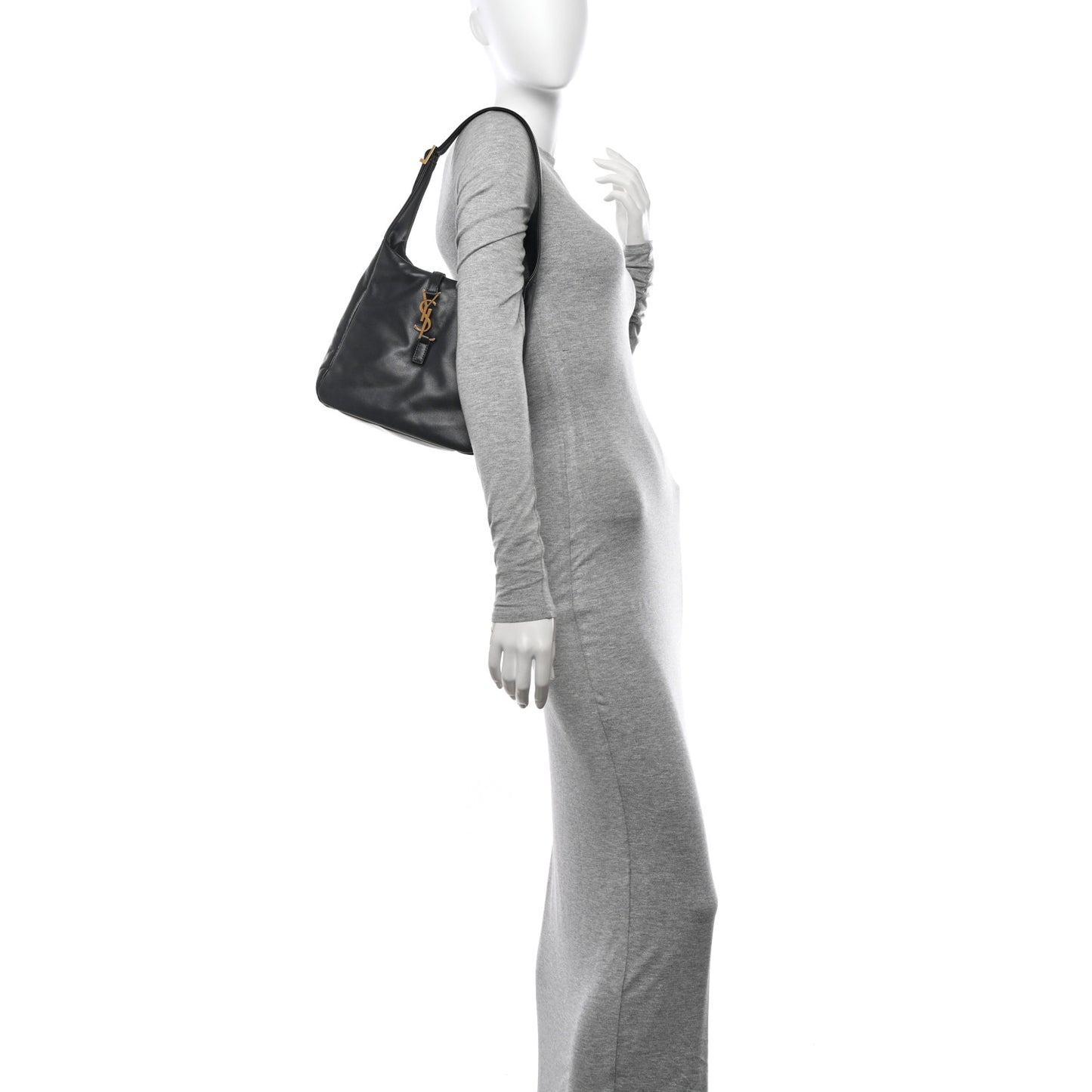 Padded Lambskin Small Le 5 A 7 Supple Hobo Black