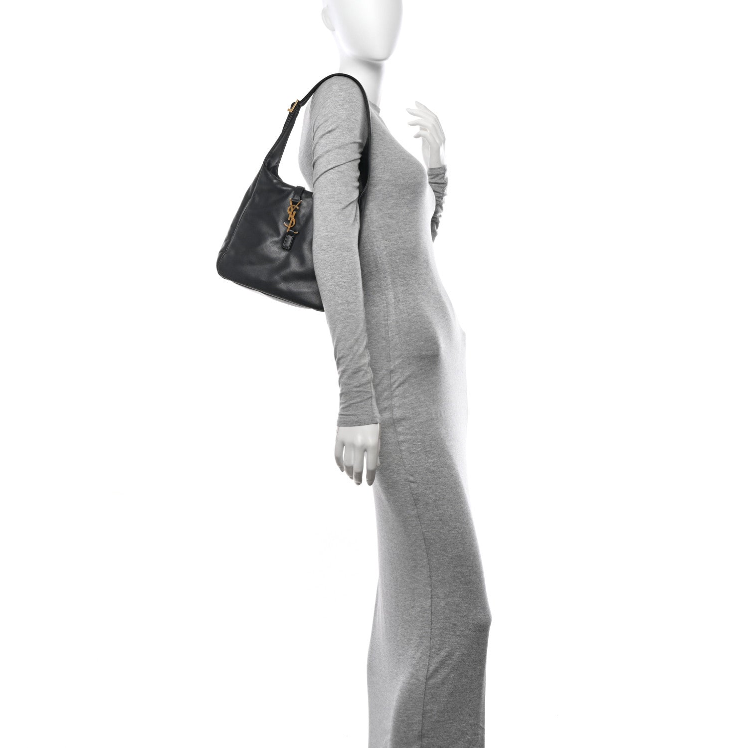 Saint Laurent Padded Lambskin Small Le 5 A 7 Supple Hobo Black 2 of 10