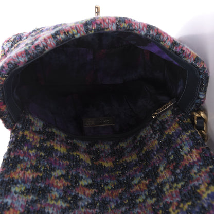 Chanel Tweed Quilted Medium Chanel 19 Flap Dark Multicolor 5 of 10