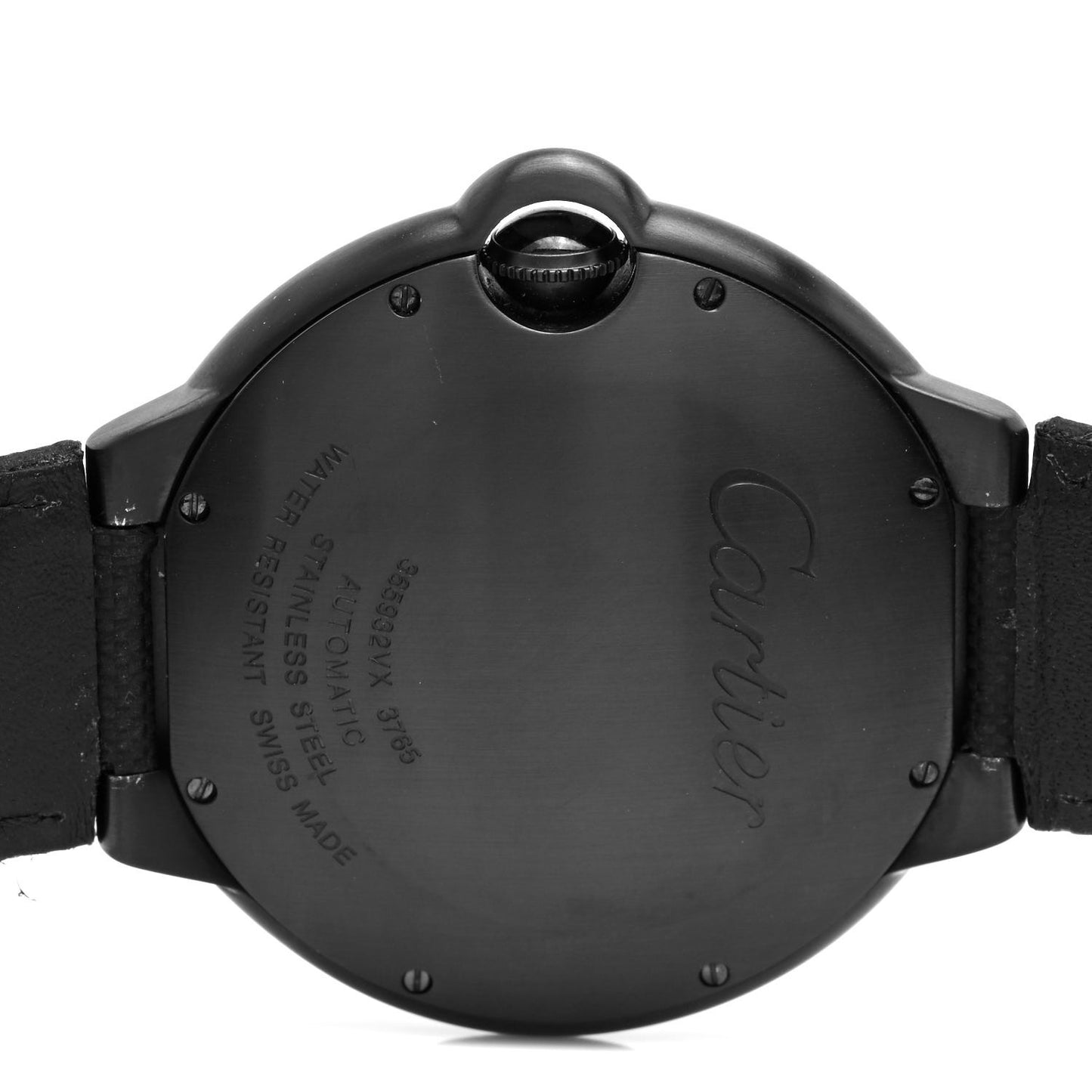 PVD Stainless Steel 42mm Ballon Bleu De Cartier Automatic Watch Black